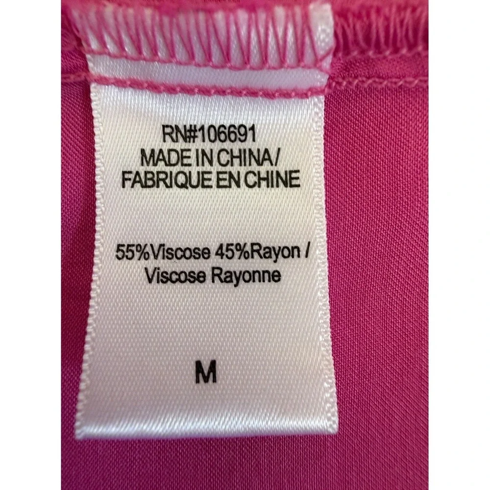 YFB Womens Pink Satin Twist Knot Midi Maxi Kaftan Dress M
